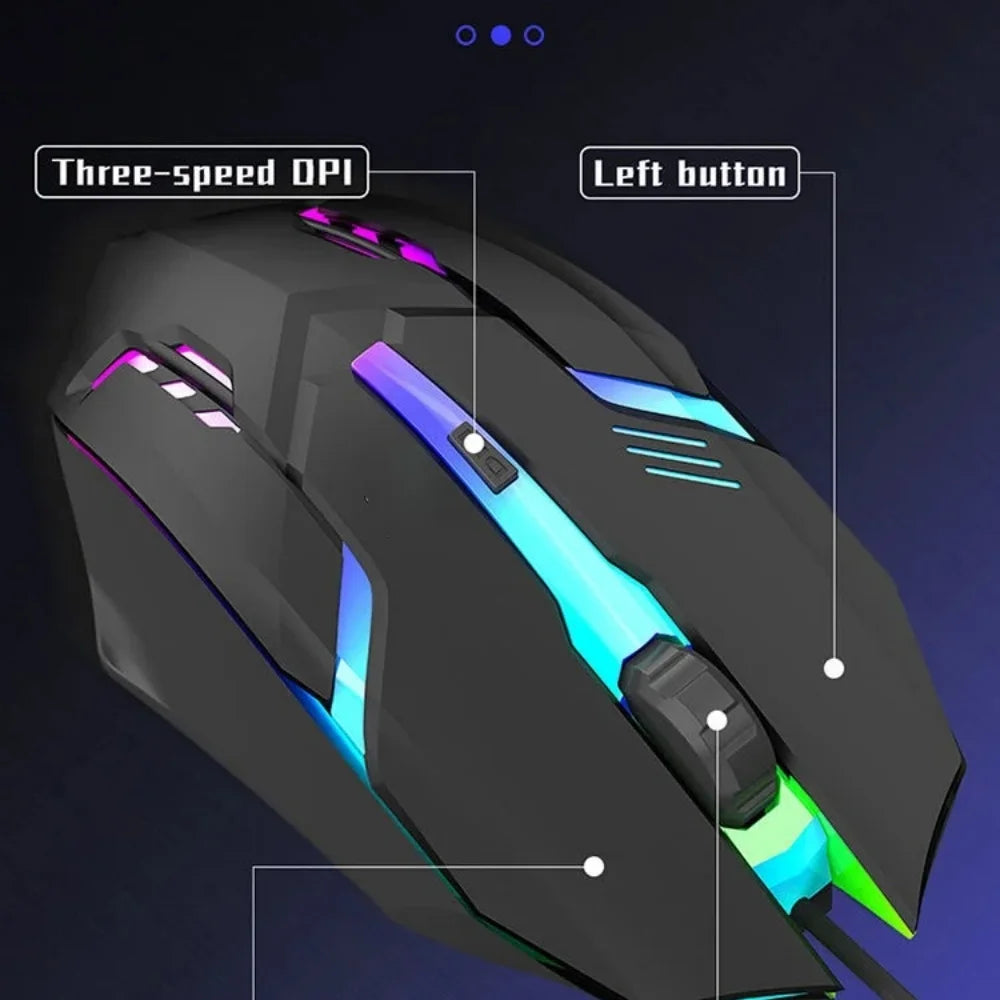 LED Luminous High-quality Ergonomic Gaming Mouse 4-button USB Wired Gaming Mouse for Desktop Laptop Office Computer Gaming Mouse