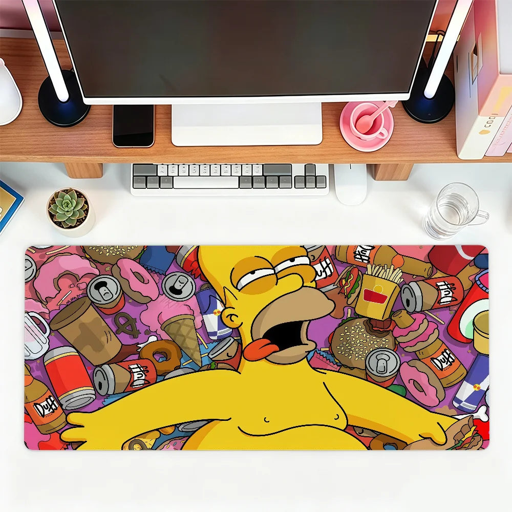 The S-simpsons Cartoon Mouse Pad For Office Gaming And Keyboards Non-Slip Large Waterproof