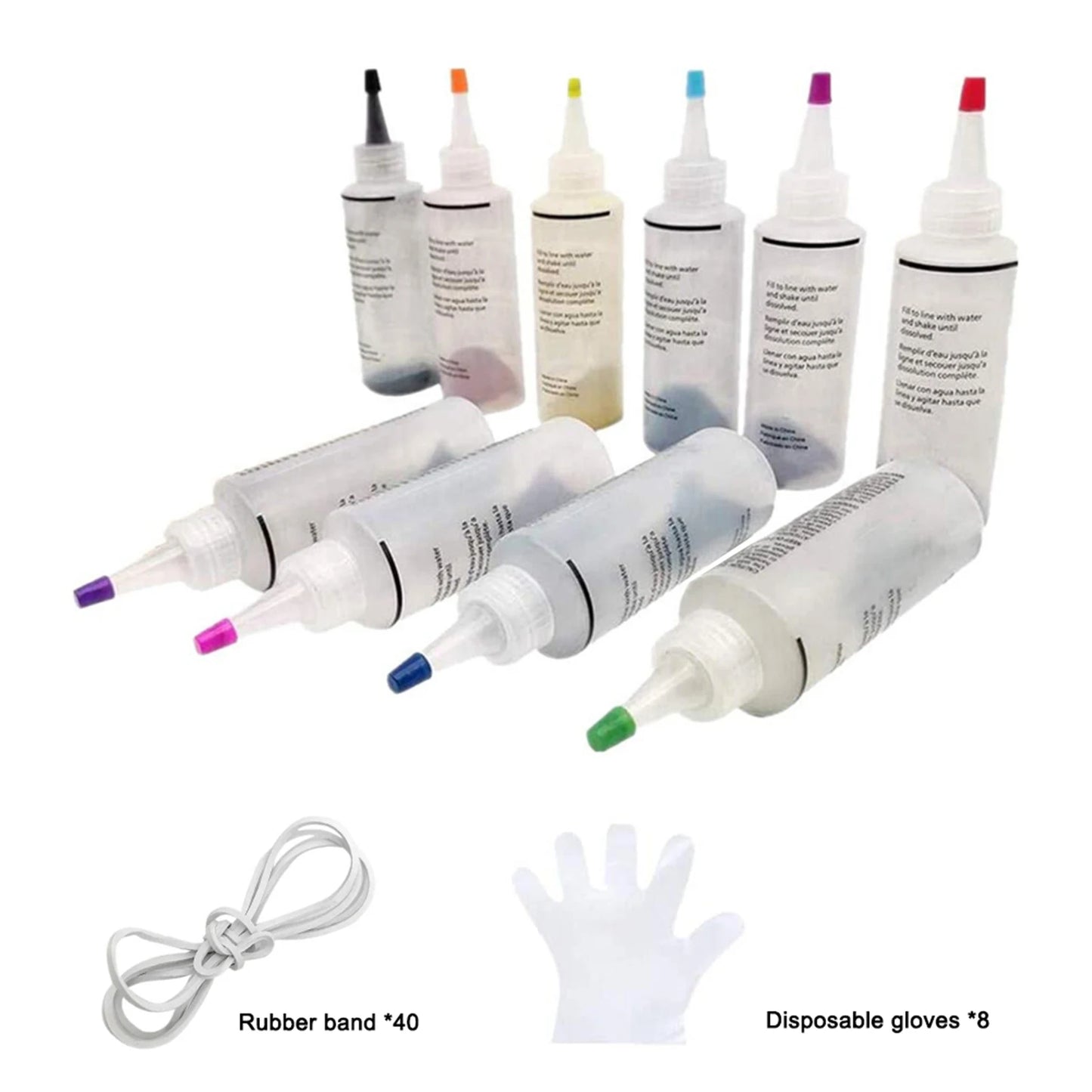 6/8/10 Colors Tie-Dye Kit Fabric Textile Paints Colorful Tie Dying for Craft Arts Fabric Textile Party