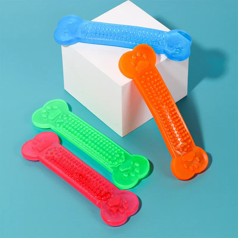 Pet Bone-shaped Chewing Toys Dogs Used For Teeth Cleaning Training Rubber Toothbrush Sticks