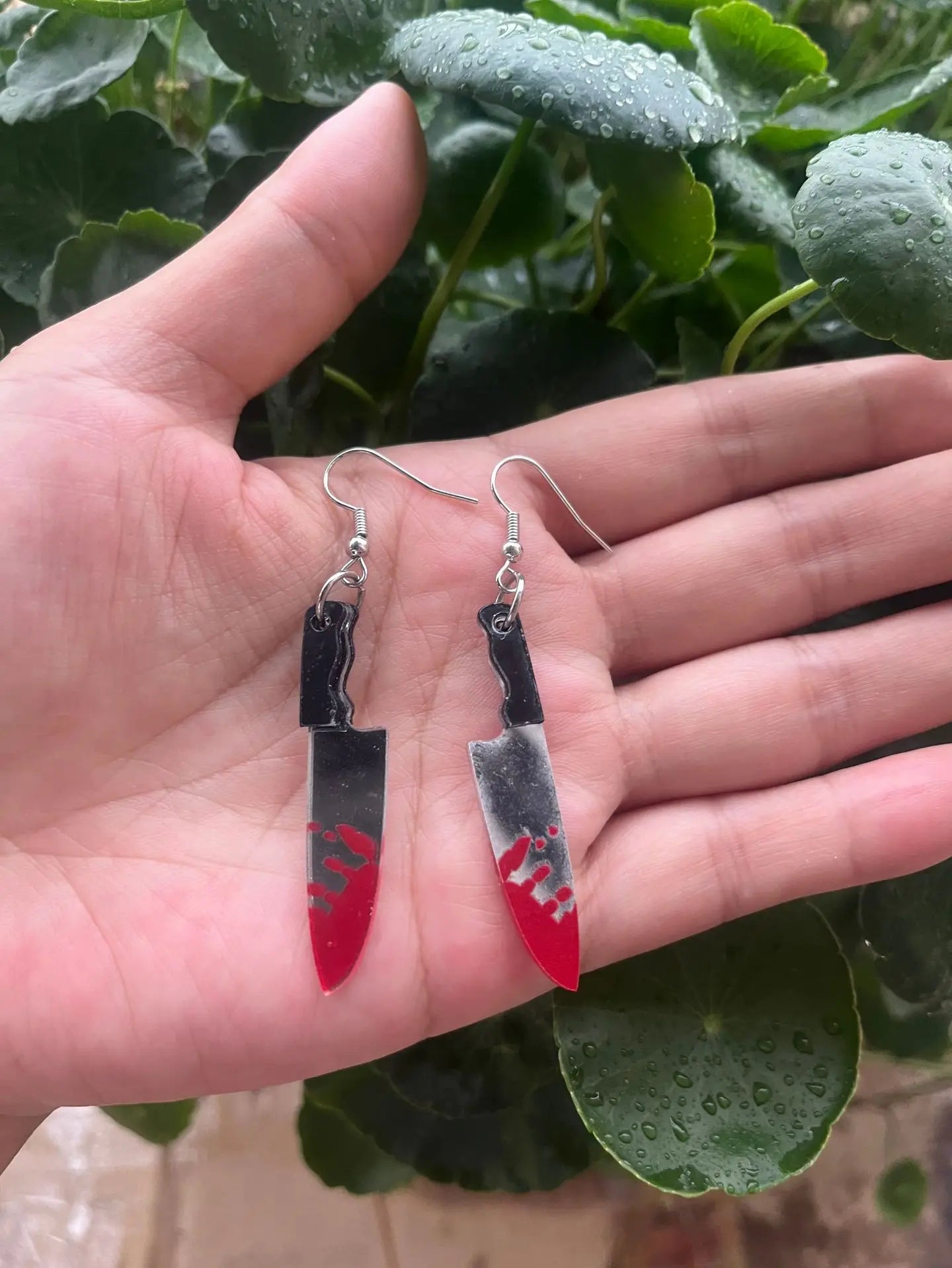 Exaggerated Cool Punk Knife Earrings,Halloween earrings, Knife Earrings, Horror Jewelry, Women Earrings, Gothic Jewelry