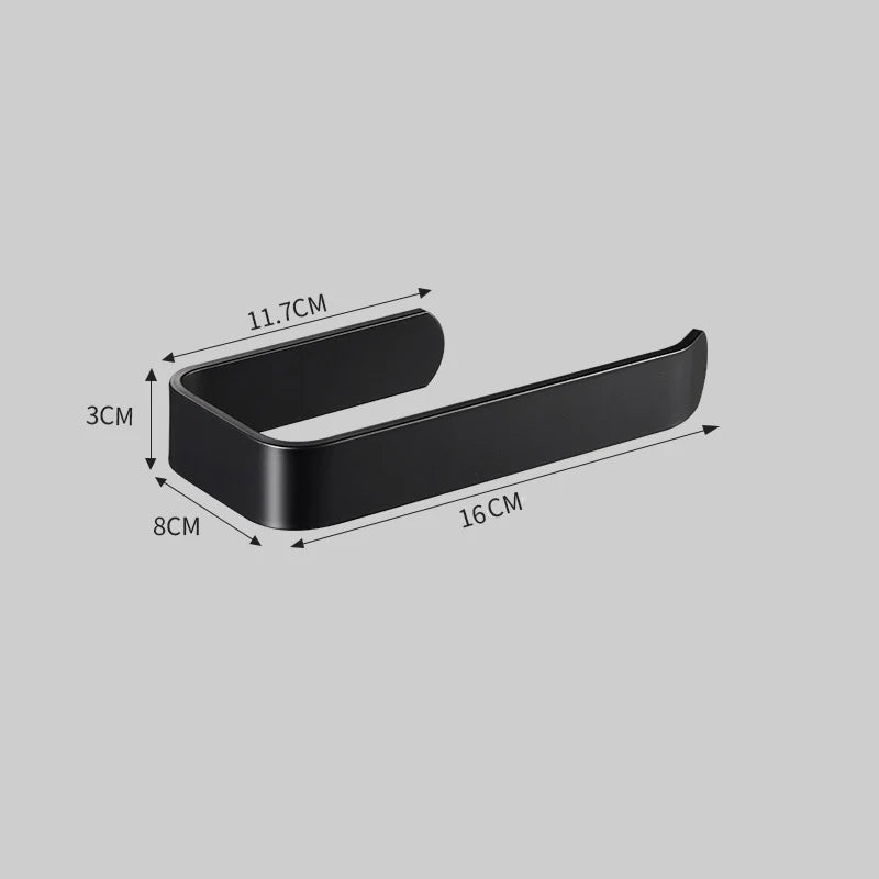 Towels Rack Space Aluminum Without Drilling Self-Adhesive Bathroom Towels Tissue Paper Storage Holder for Kitchen Batchroom