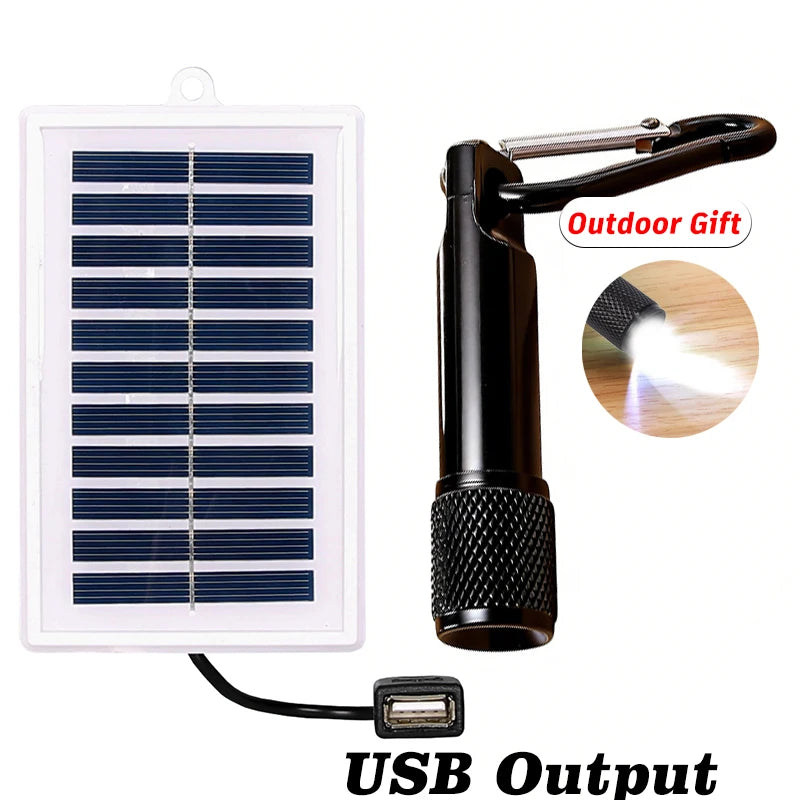 1/2PCS Portable Solar Charger Portable Solar Charger-USB Output for Outdoor Use -for Travel and Camping,Flashlight,Fan Charging
