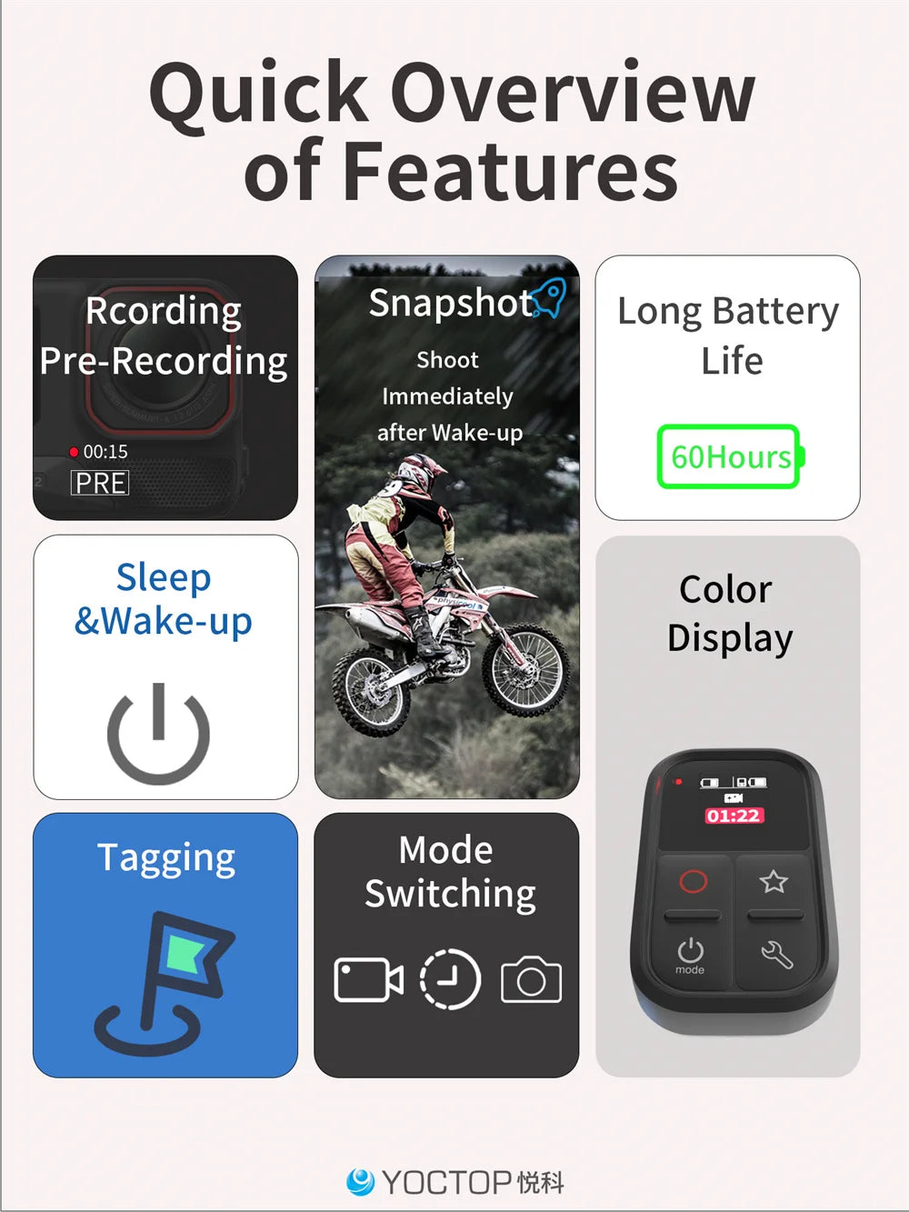 Action Camera Waterproof Bluetooth Remote Control for Insta360 X5/X4/X3/GO3S/AcePro2 With LCD Screen Display Camera Controller