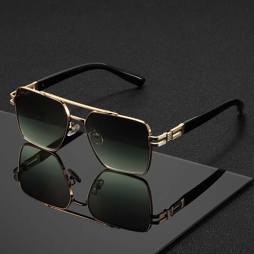 1PC, double beam glasses, fashionable cut-out temples, oversized ultra-light frames, suitable for men and women