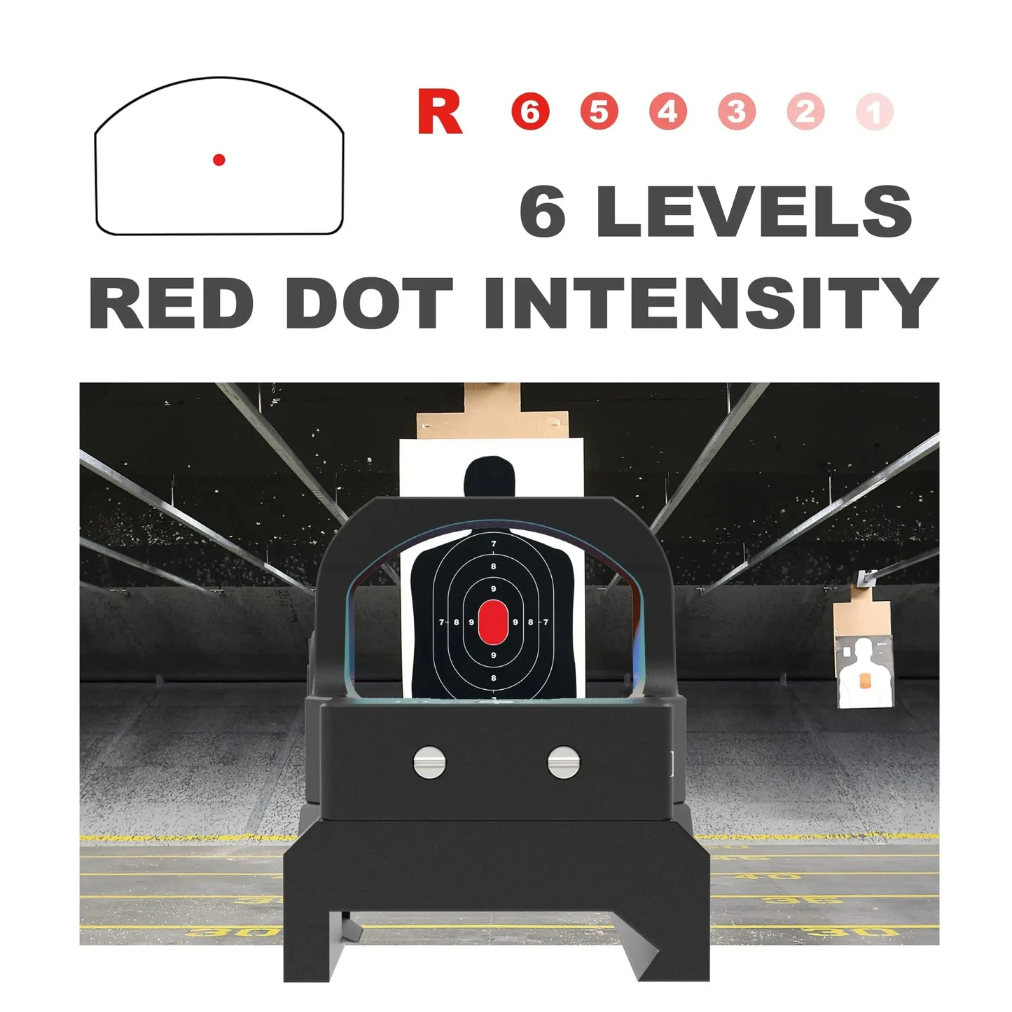 Victoptics V3 1x17x26 Red Dot Sight For Close-in Work&General Shooting Compatible With R.M.R Footprint For Airsoft & 9mm Pistol