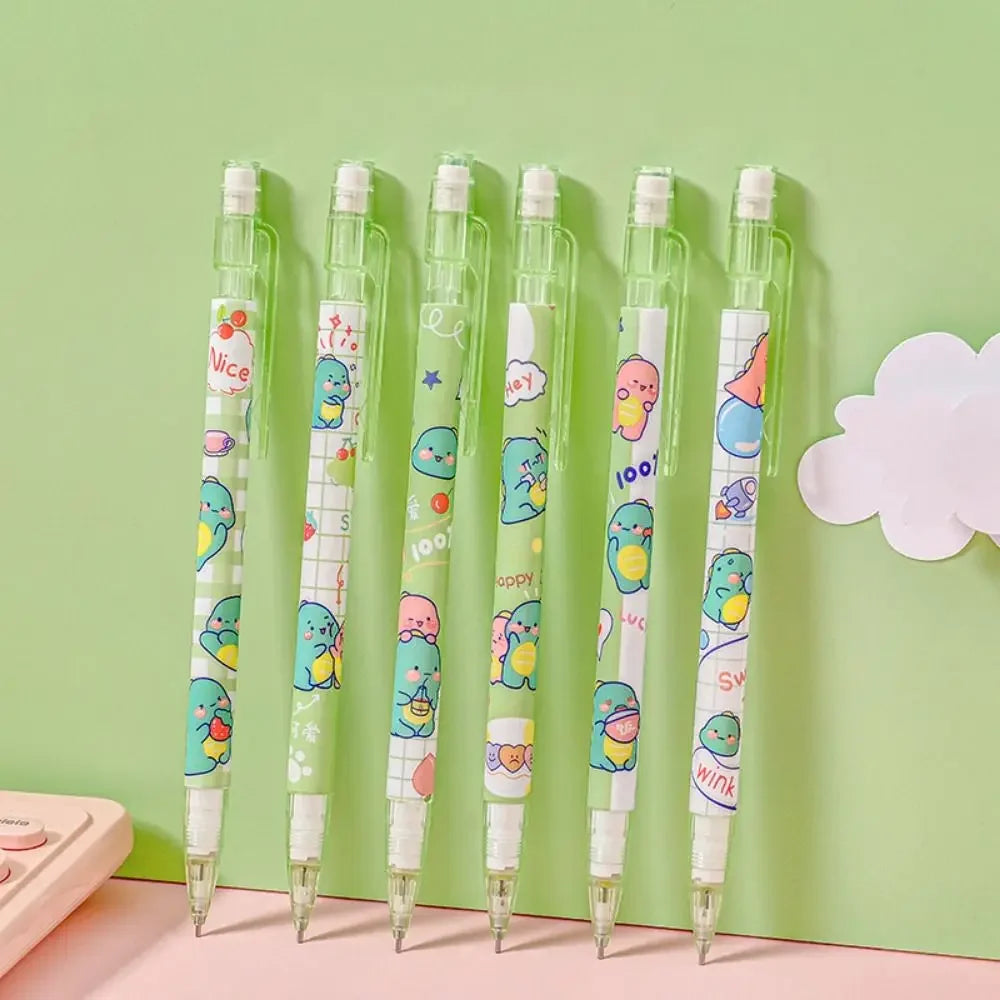 Pencil Refill 0.5mm Mechanical Pencil Animals Peach Automatic Pencils Cartoon Cute Press Pen Students Prize