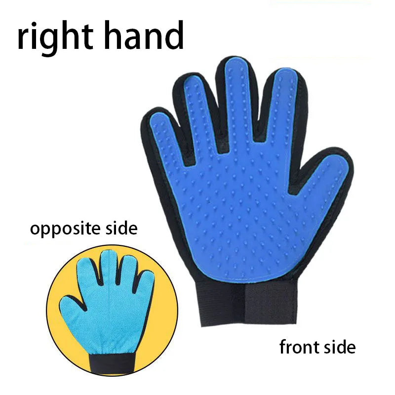 Pet Grooming Gloves for Cats Silicone Rubber Hair Cleaning Tool Pet Bath Remover Massage Brush - Pet Hair Removal