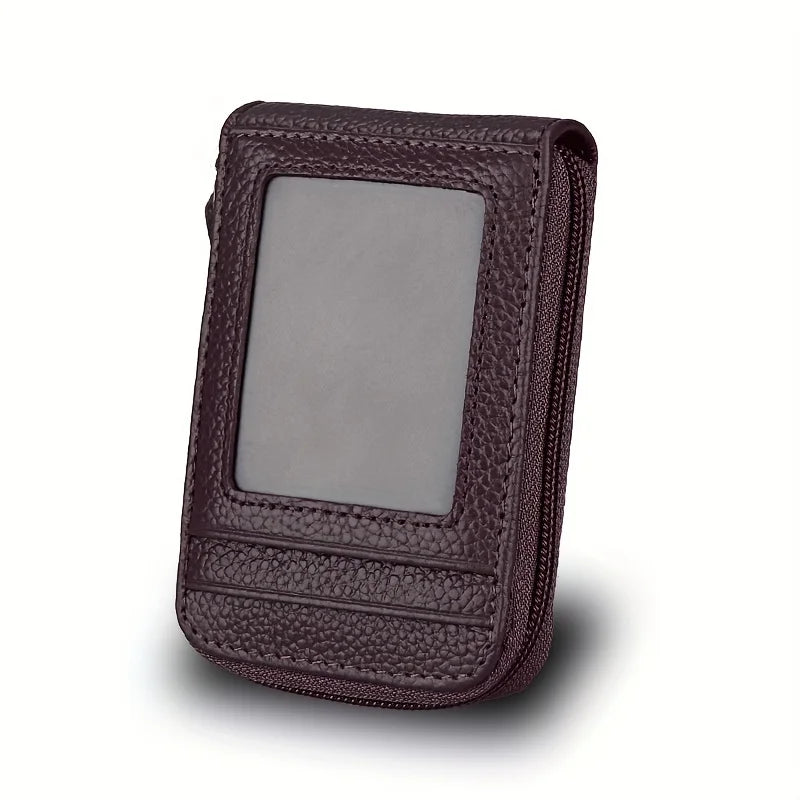 Women's Credit Card Wallet Multi Card Case Wallet with ID Window Zipper Card Cases Holder for Women Business Multifunction Purse