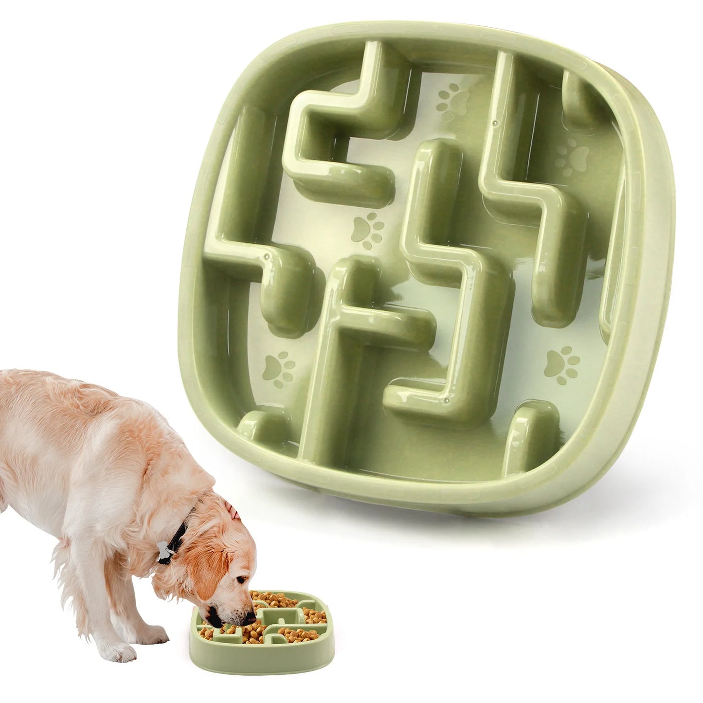 PP Material Pet Bowls Set – Dog & Cat Slow Food Bowls, Non-Slip Feeding Bowls & Durable Pet Supplies
