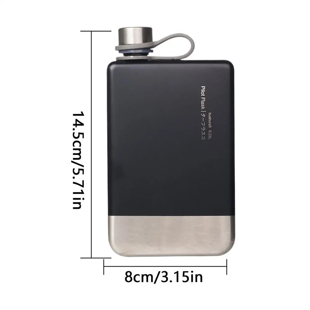 Flat Wine Bottle For Camping Stainless Steel Water Bottle Portable Outdoor Coffee Maker Camping Fuel Kerosene Bottle For Camp