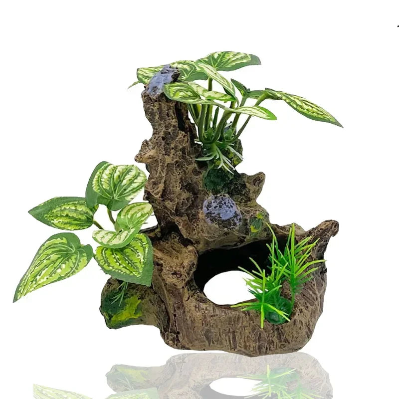 Aquarium Ornaments Simulation Plants Fish Tank Landscaping Decorations Plastic Water Plants Flowers Trees Rocks Accessories