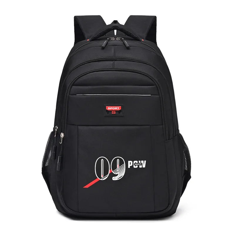 Backpack Men's Simple Large Capacity Junior High School Student School Bag Outing Travel Computer Double Shoulder Bags On Sale