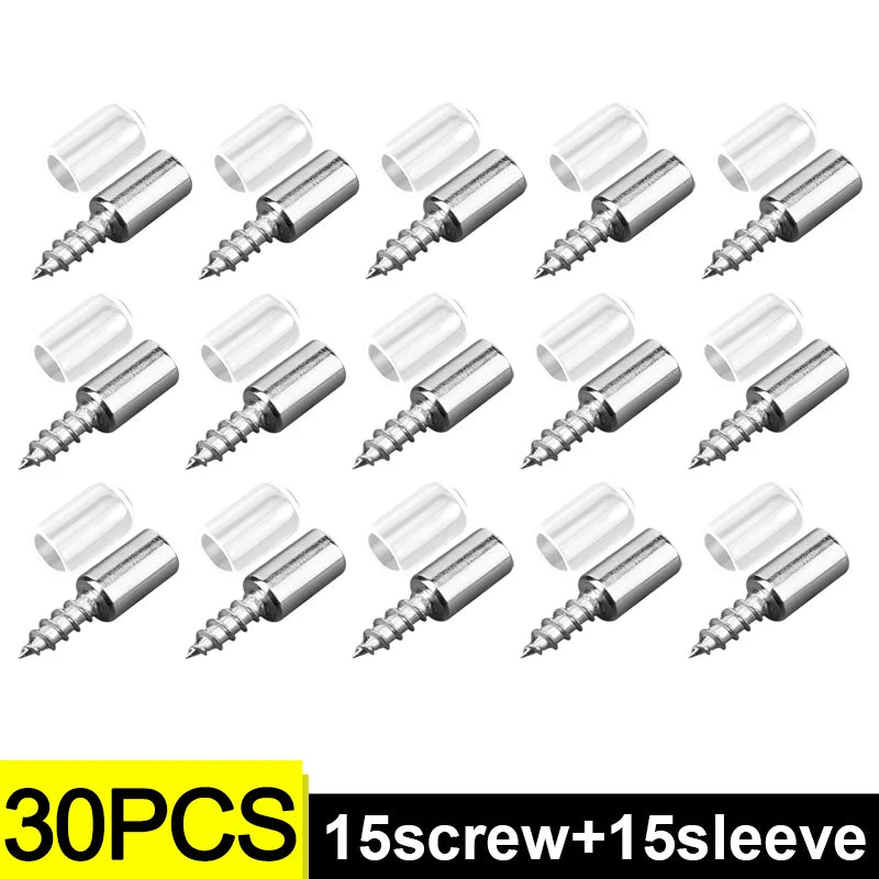 Wholesale Cross Self-tapping Screw with Rubber Sleeve Layer Plate Shelf Holder Wardrobe Septum Brackets Fixed Screws Support Peg