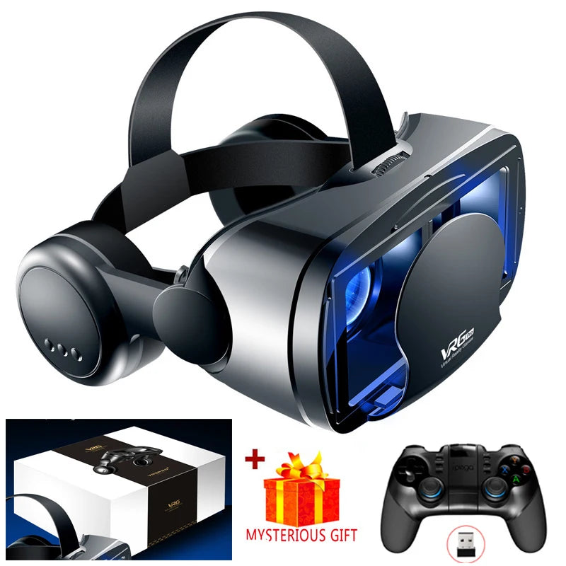Virtual Reality 3D VR Glasses Headset Smart Helmet Smartphones Mobile Phone Lenses with Headphone Viar Binoculars Goggles Device