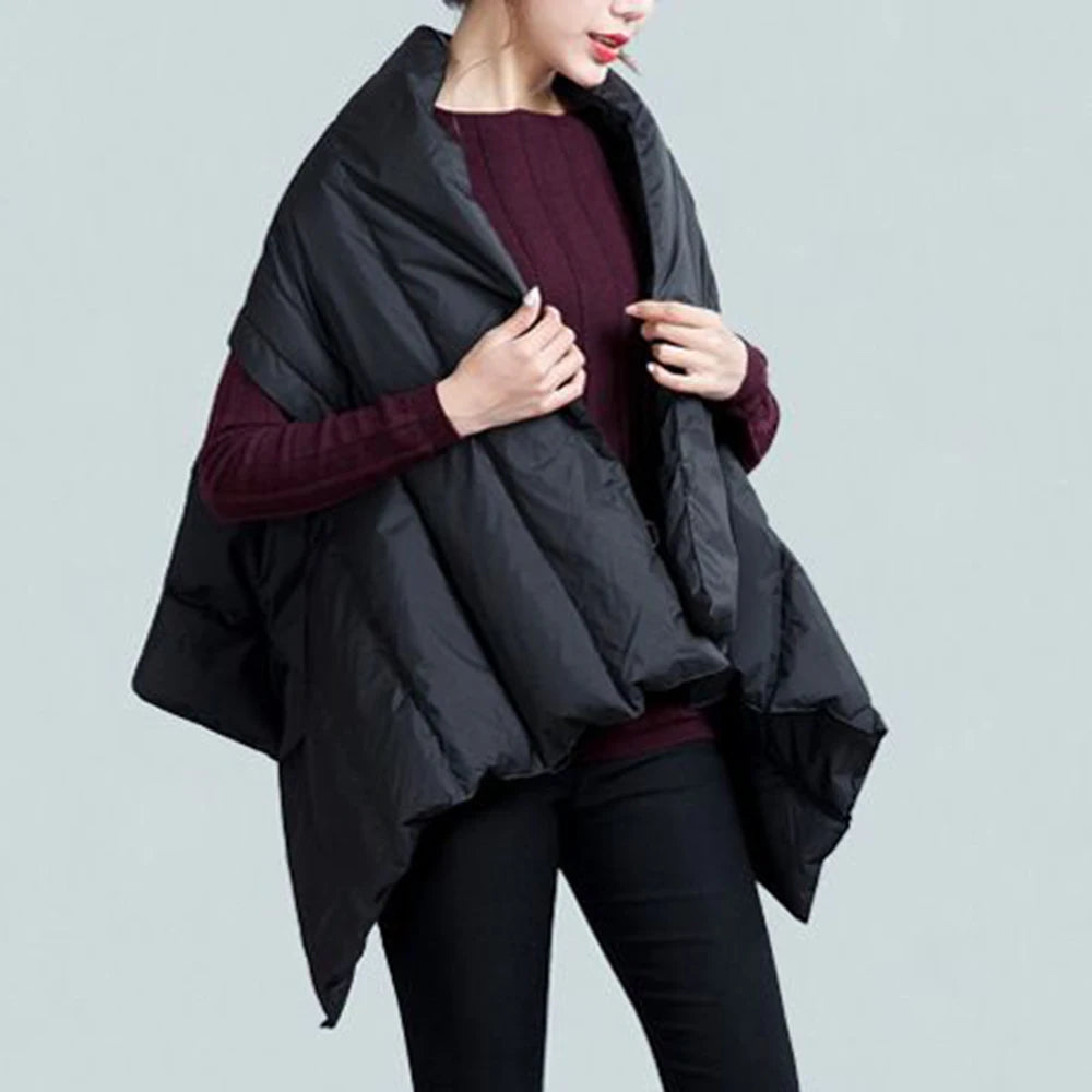 2024 Winter Huayu Irregular Hooded Down Jacket Women's Korean Women's Large Coat waistcoat women vest