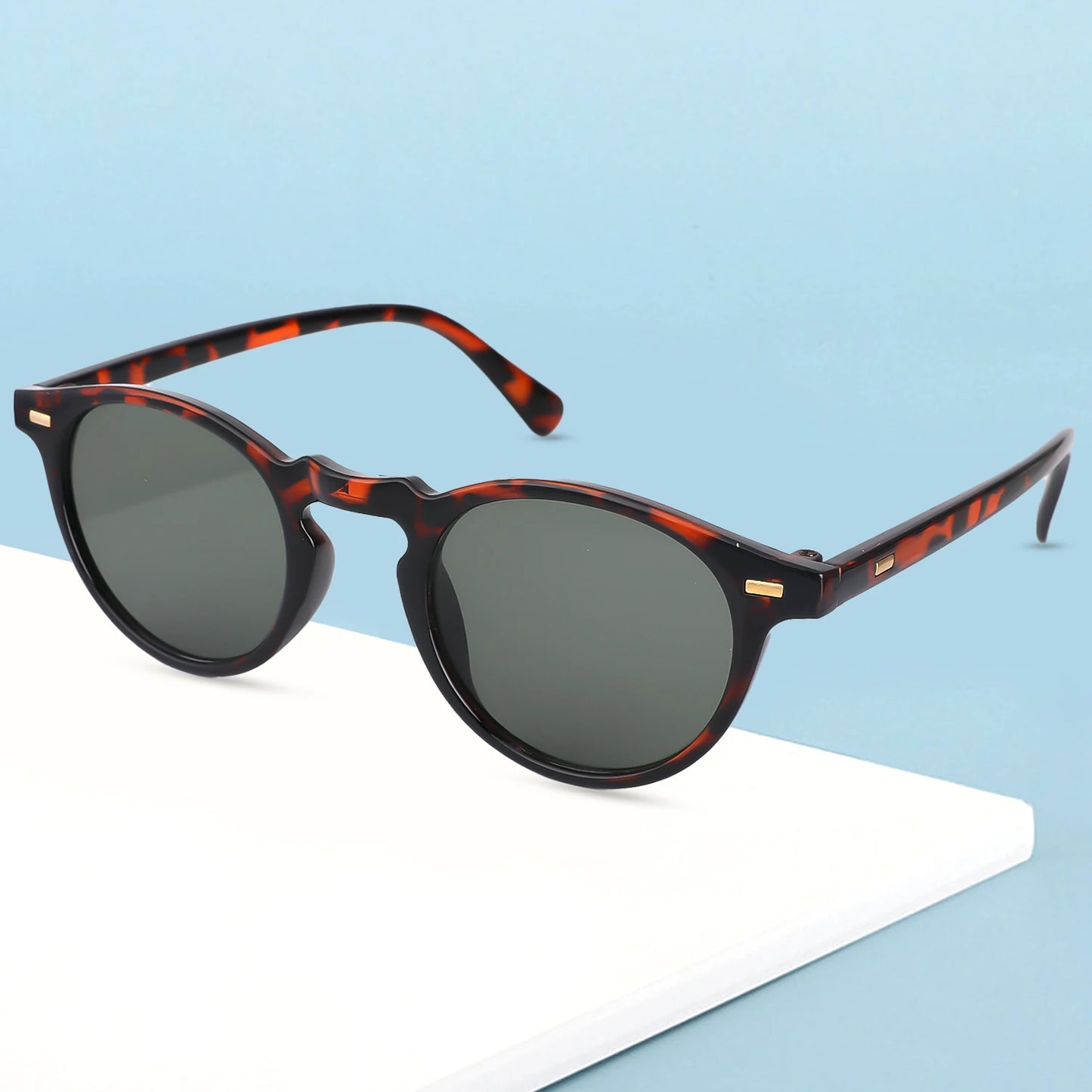 Small Round Sunglasses Stylish Sunglasses for Men and Women Retro Classic Multi-Style Selection Traveling Shopping Hiking UV400
