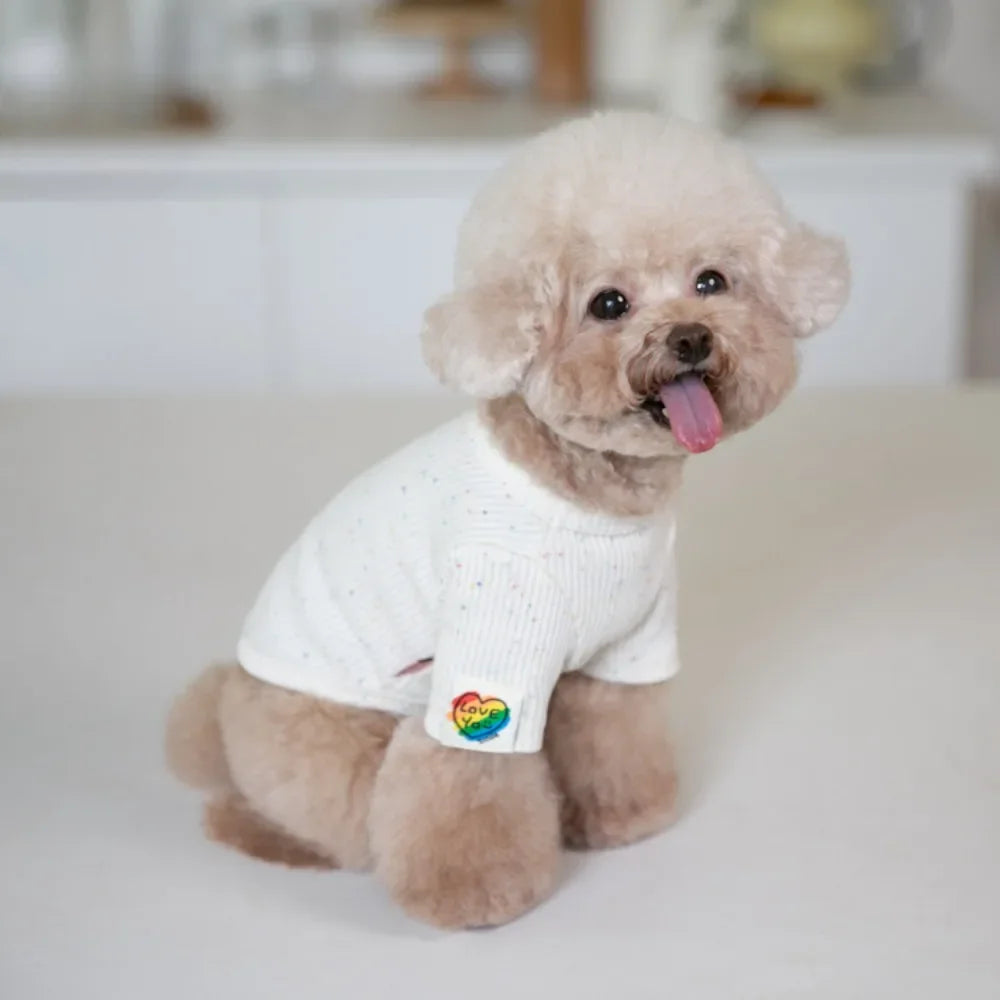 Love Pet Dog Clothes Winter Fashion Knitted Warm Inner Pet Base Clothes Dog Two Legged T-Skirt Puppy Clothing for Small Dogs