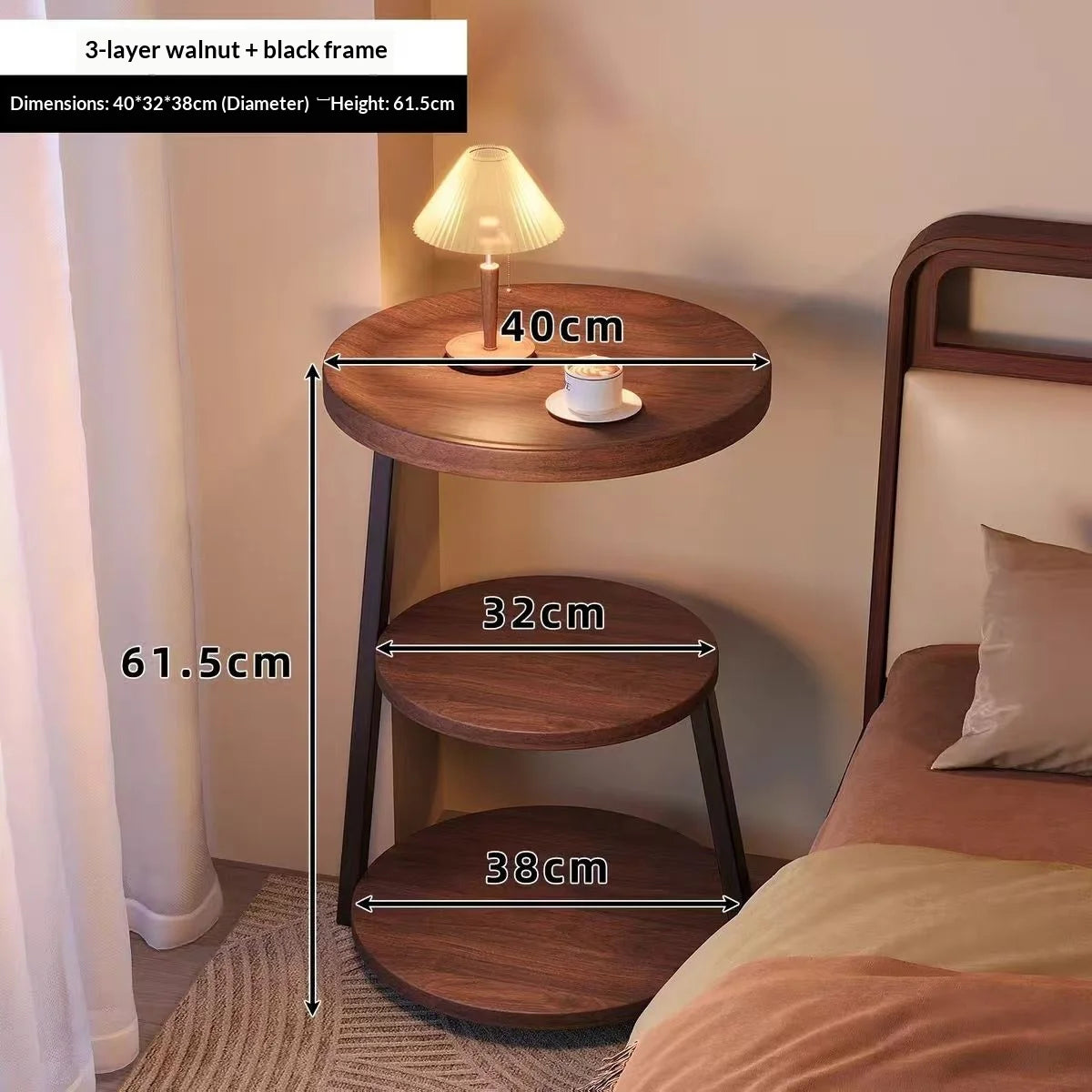 Coffee Table Bedroom Coffee Table Vintage Multi Tier Small Round Side Table Bedside Nightstand Creative Designer Living Room