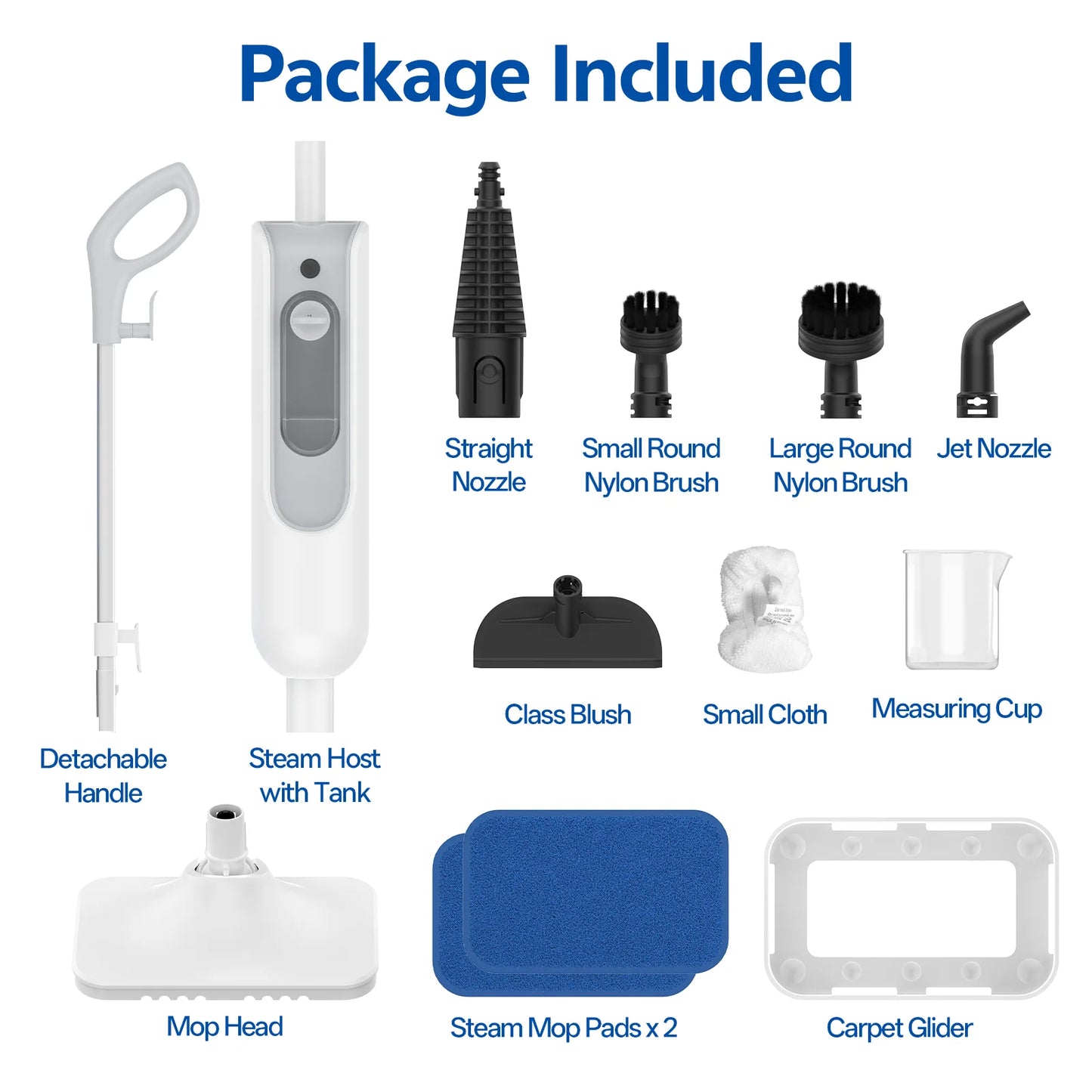 Vastorm Steam Mop Powerful 6 in 1 Handheld Scrubbing Steam Vacmop Detachable Floor Steam Cleaner High Temperature for Hardwood Floor Marble Floor Kitchen Carpet-F2
