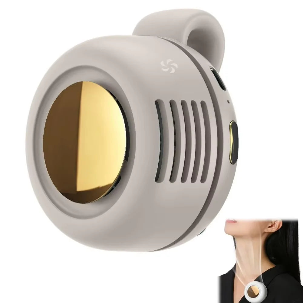 Portable Silent Fan Mini USB Rechargeable Bladeless Electric Clip-on Fan Adjustable 3-Speed Waist Fan For Outdoor Sports Office