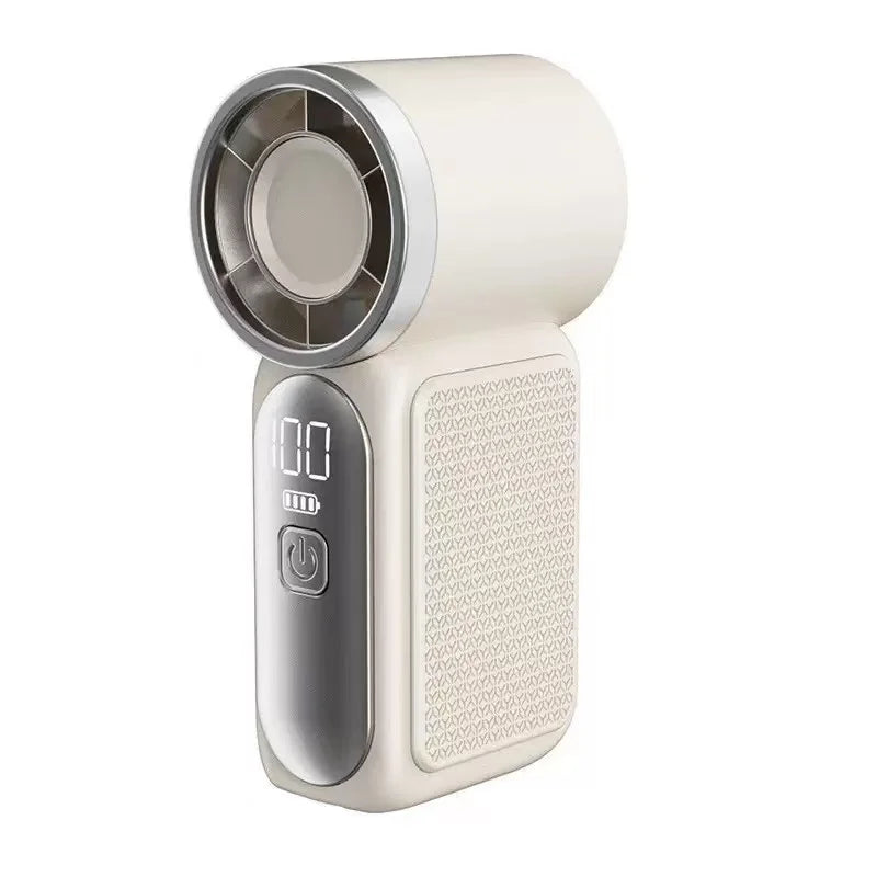 Portable Handheld Fan Mini Personal Fan with LED Display High Velocity Cooling Fan for Travel Outdoor Fun