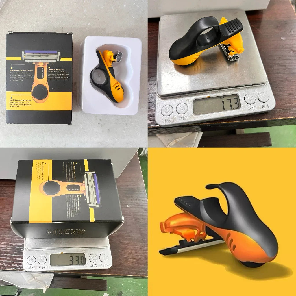 Men's Head and Skull Shaving Razor Manual Shaving Head Razor Small Car-shaped Portable Hair Clipper Shaver