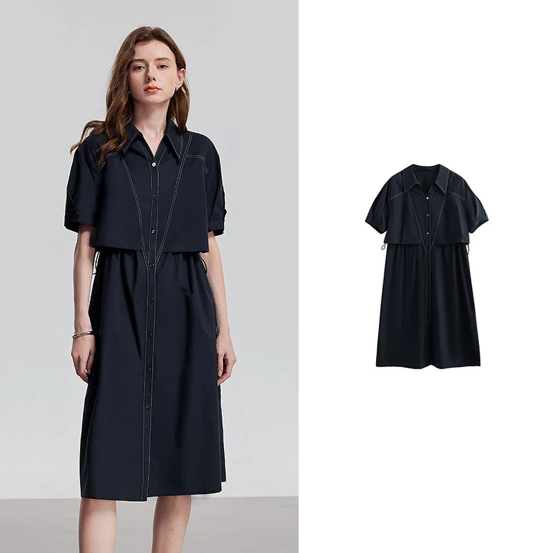 TOYOUTH Women Dress 2025 Summer New Elegant Dress 8529028
