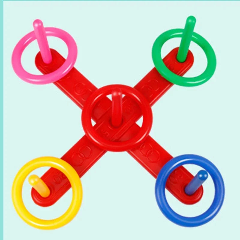 Encourage outdoor play 1 Set Hoop Ring Toss Game Durable and fun this plastic game includes a ferrule and is perfect for Toy