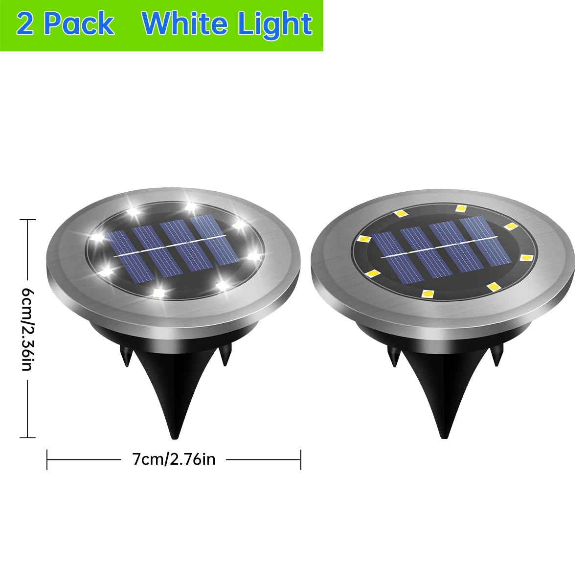Solar Ground Lights LED Waterproof Solar Garden Lights Outdoor Bright in-Ground Lights Landscape Lighting for Patio Pathway Lawn