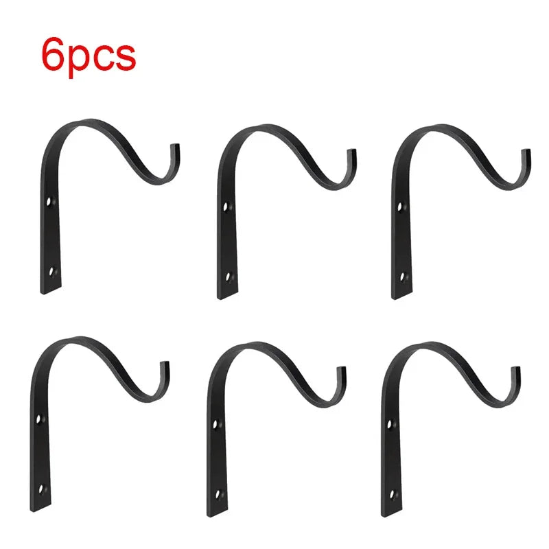 3/6Pcs Metal Hooks J-hook Vintage Wall Hanger Screw Hooks For Bathroom Kitchen Room Cloth Towel Rack Coat Hat Holder