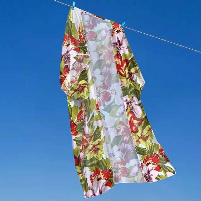Beach Wear Print Bikini Swimwear Women Wrap Skirt Swimsuit High Waist 2025 Cover Up Sexy Sarong plage Beach Wear Bathing Suit