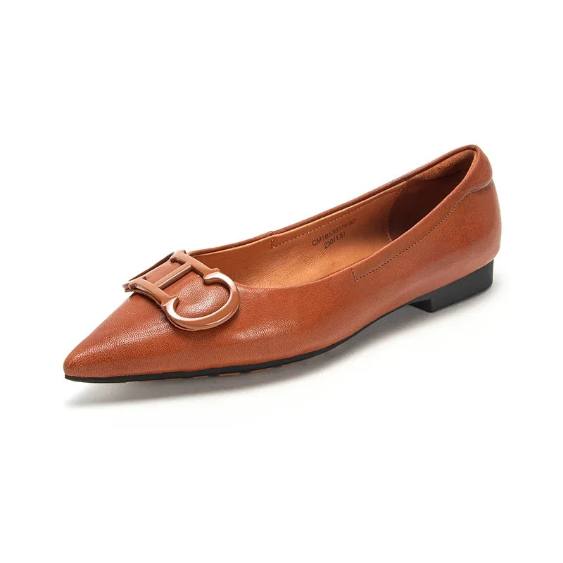 C-H Women's Flats Simple Solid Coloured Classic Fashionable Style Pointed Toe Suitable for Business Office Comfortable For Girls
