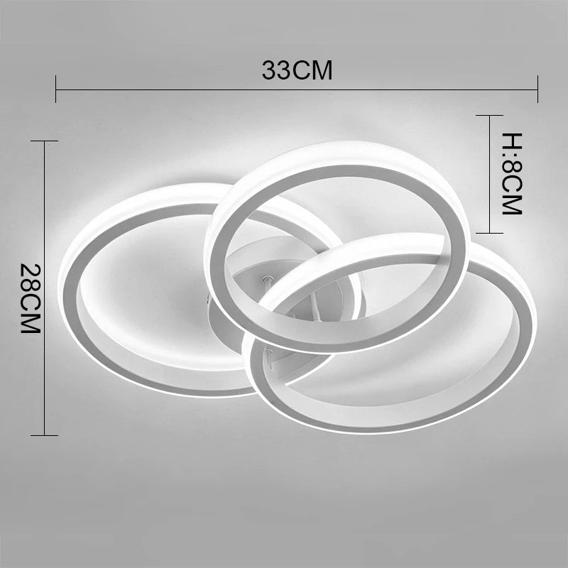 Modern LED Ceiling Light for Living Room Bedroom Hallway Lamp Square Round Chandelier Indoor Lighting Fixture