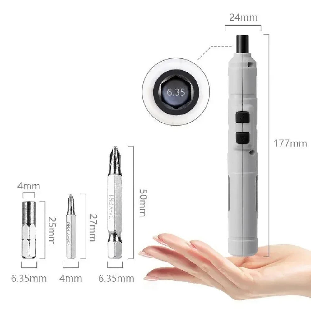 Cordless Mini Electric Screwdriver USB Rechargeable Drill Flexible Shaft Set Lightweight Durable Tool Kit Power Tools