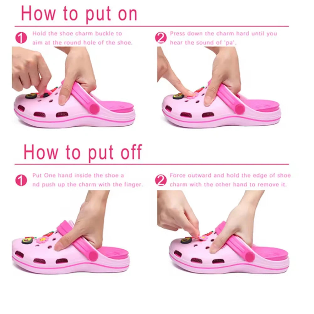 17pcs Cartoon Wacky Family Shoe Accessories Comfortable For Daily Wear Durable Fashion Design Ideal Gift for Fashionistas 