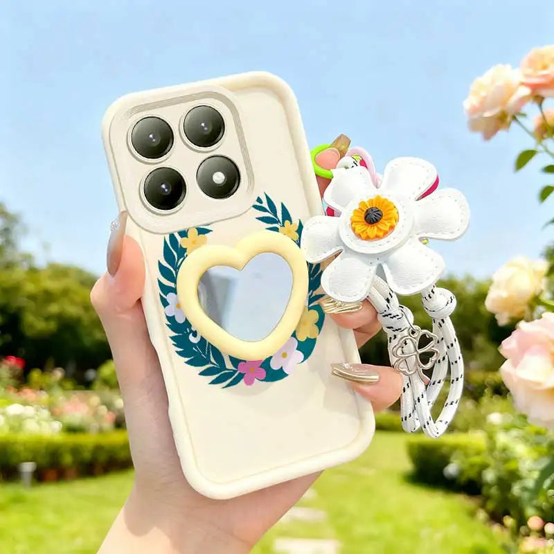 3pcs( Colorful garland Phone Case+Lanyard+Craft Embellishments) for Xiaomi 15T/15TPro/14/14T/17Pro/14TPro/17 ProMax Phone Case
