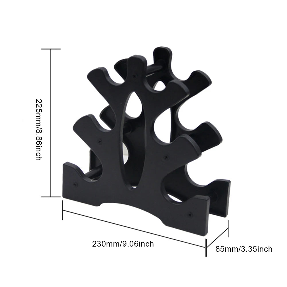 6 Slots Dumbbell Bracket Home Gym Dumbbell Display Rack Weight Storage Organizer 3 Tiers Dumbbell Holder Stand Fitness Equipment