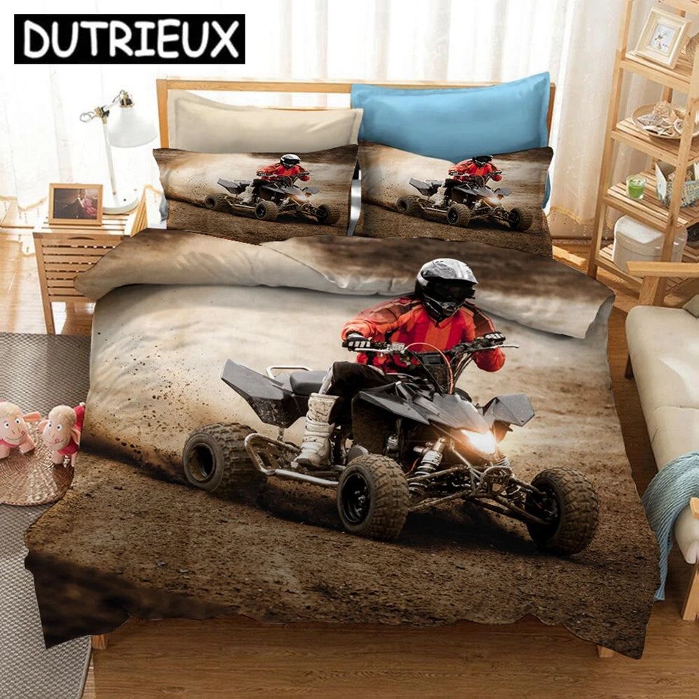 Motorcycle 3D Printed Bedding Set Duvet Covers Pillowcases Comforter Bedding Set Bedclothes Bed Linen