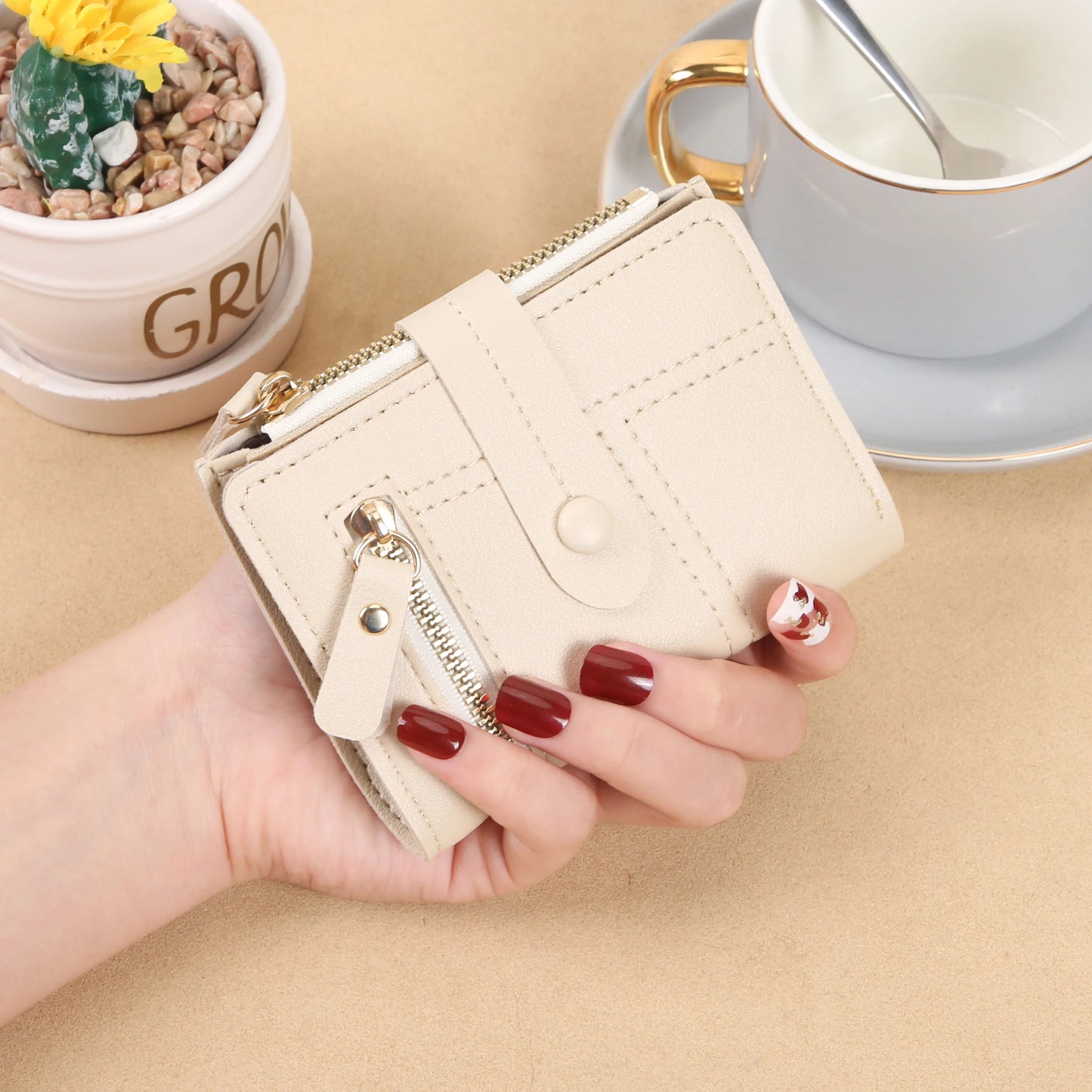 Ladies' wallet; short purse for women; high-end feeling cross-border multi-functional coin purse for women