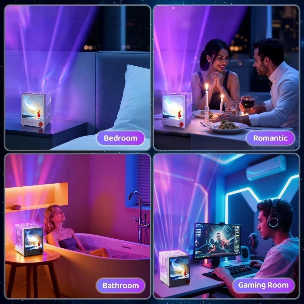 Star Projector Northern Lights Projector Aurora Light Projector with Bluetooth Speaker Light Projector for Bedroom for Adults