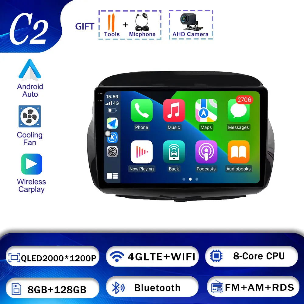 GPS Navigation Android 15 For Honda Edix FRV 2004-2009 BT Carplay Car Radio Multimedia Head Unit WIFI Video Player 4G DSP Audio