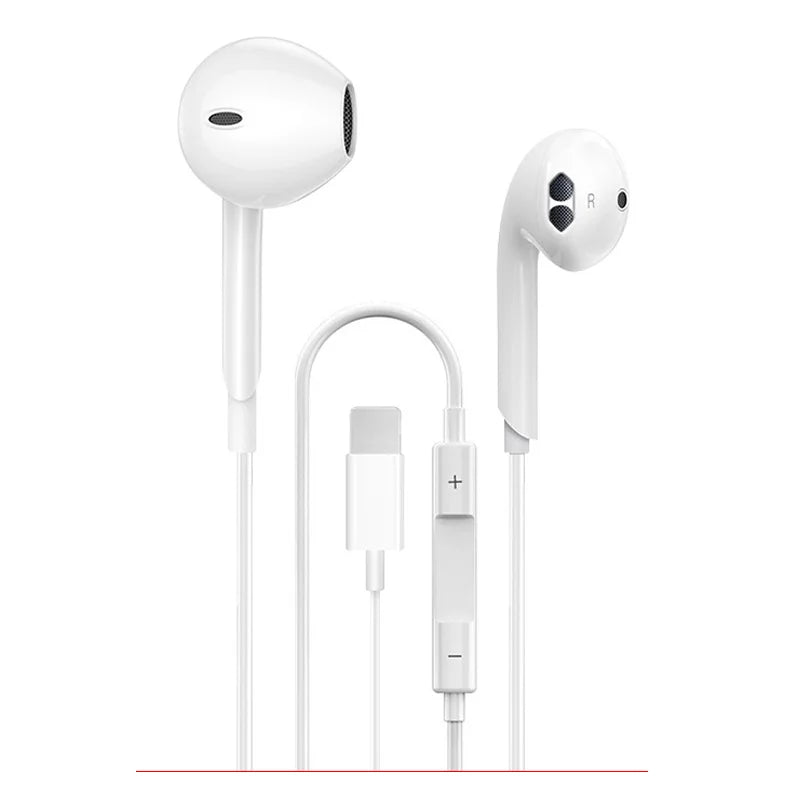 Original Wired Earphones For iPhone 15 14 13 12 11 Pro Max XR XS 8 Plus In-Ear Headphones Headset Accessories