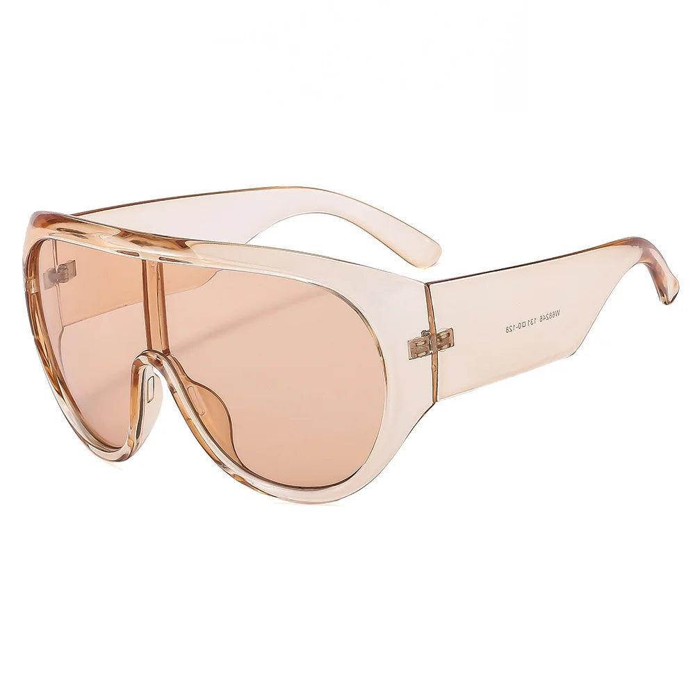 New Fashonable Oversized One-piece Luxury Sunglasses For Women Men Big Goggles Sports Sun Glasses Trendy Shades UV400 Eyewear