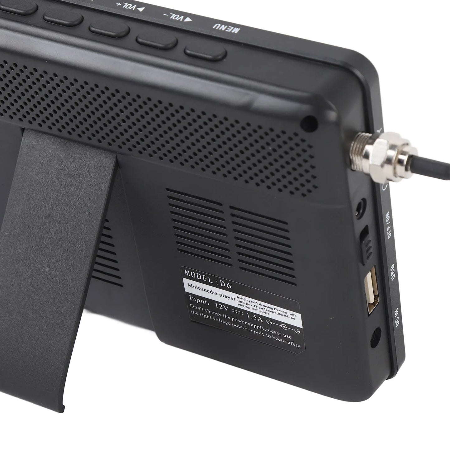 6 Inch Portable Digital ATSC TV ATSC Digital TV Multi Formats Support High Sensitivity Tuner with Remote Control for Car