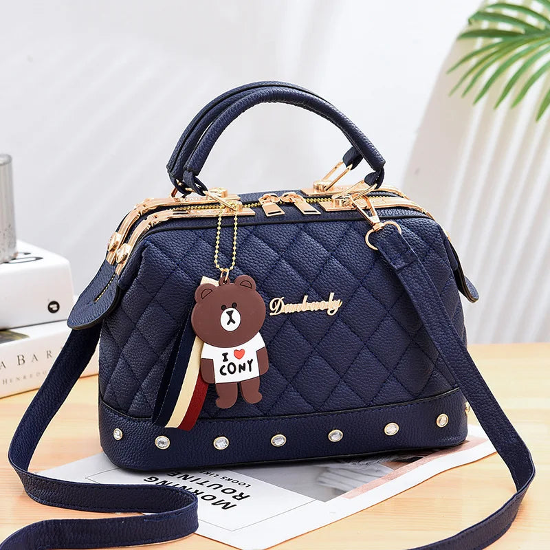 New Woman shoulder bag Large capacity Handbag for Women Crossbody bag Lychee pattern Portable bucket bag ladies messenger bags