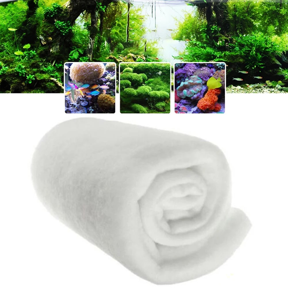 1pc Aquarium Filter Filter Mat 120cmx30cmx0.5cm Biological Filter Blanket Filter Mat Cotton Fish Tank Aquatic Plants