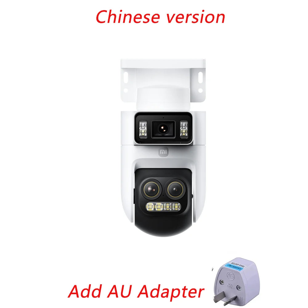 XiaoMi New Smart Outdoor Camera 4 Pro Triple Camera Zoom Edition,360° 5MP 3K,9x Hybrid Zoom,IP66,Chinese Version With Adapter