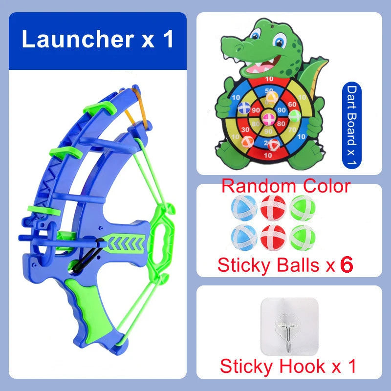 Sticky Ball Dartboard Montessori Throw Sport Slingshot Target Animal Dinosaur Sports Toys Educational Indoor Outdoor Game