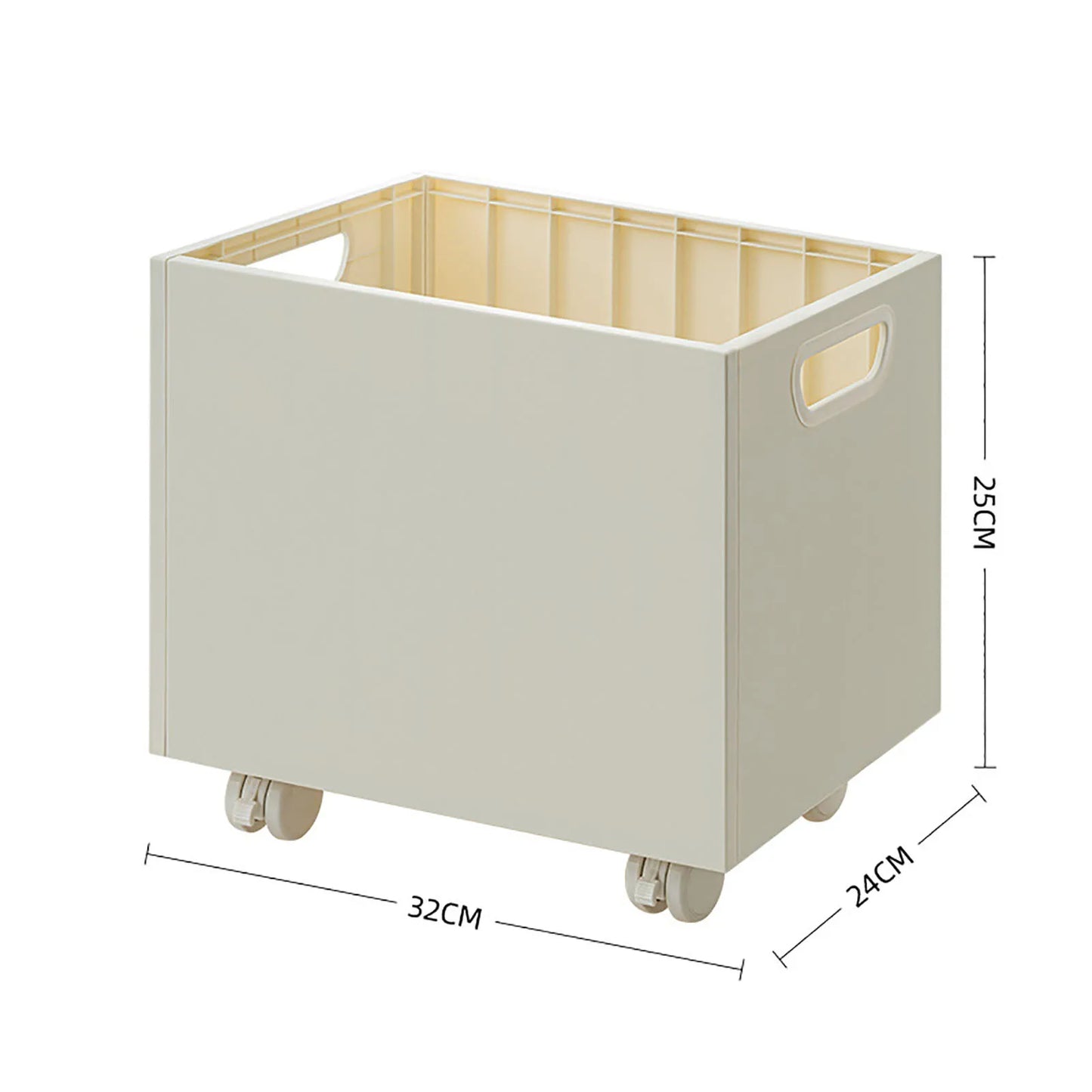 Book Box Book Storage Box with Side Handles Stackable 50kg Load Bearing Multifunctional Use File Storage Bins